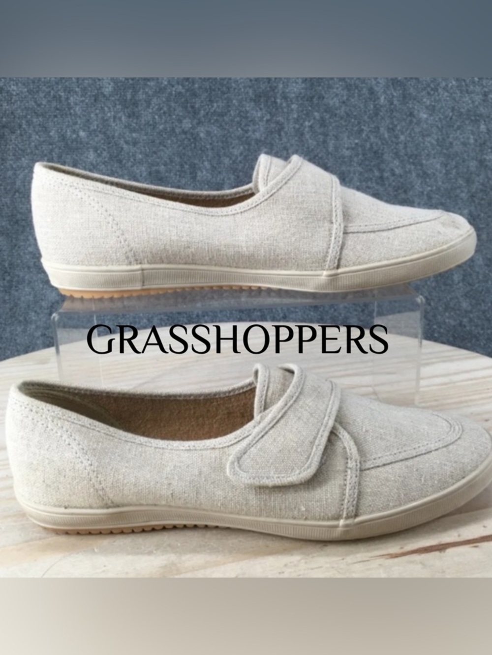 GrassHoppers Beige Canvas Loafers - Excellent Condition!